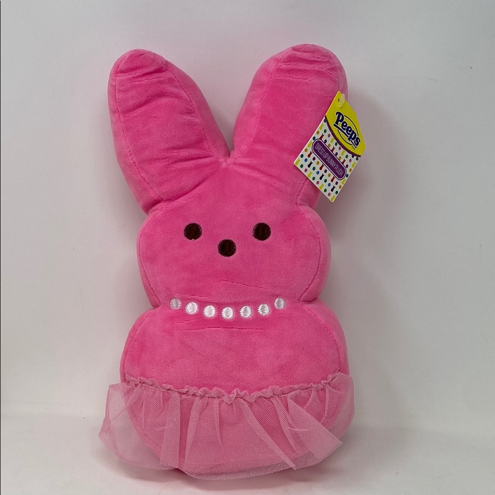 New Peeps 12” Pink Easter Bunny Plush with Skirt Tutu Dress up